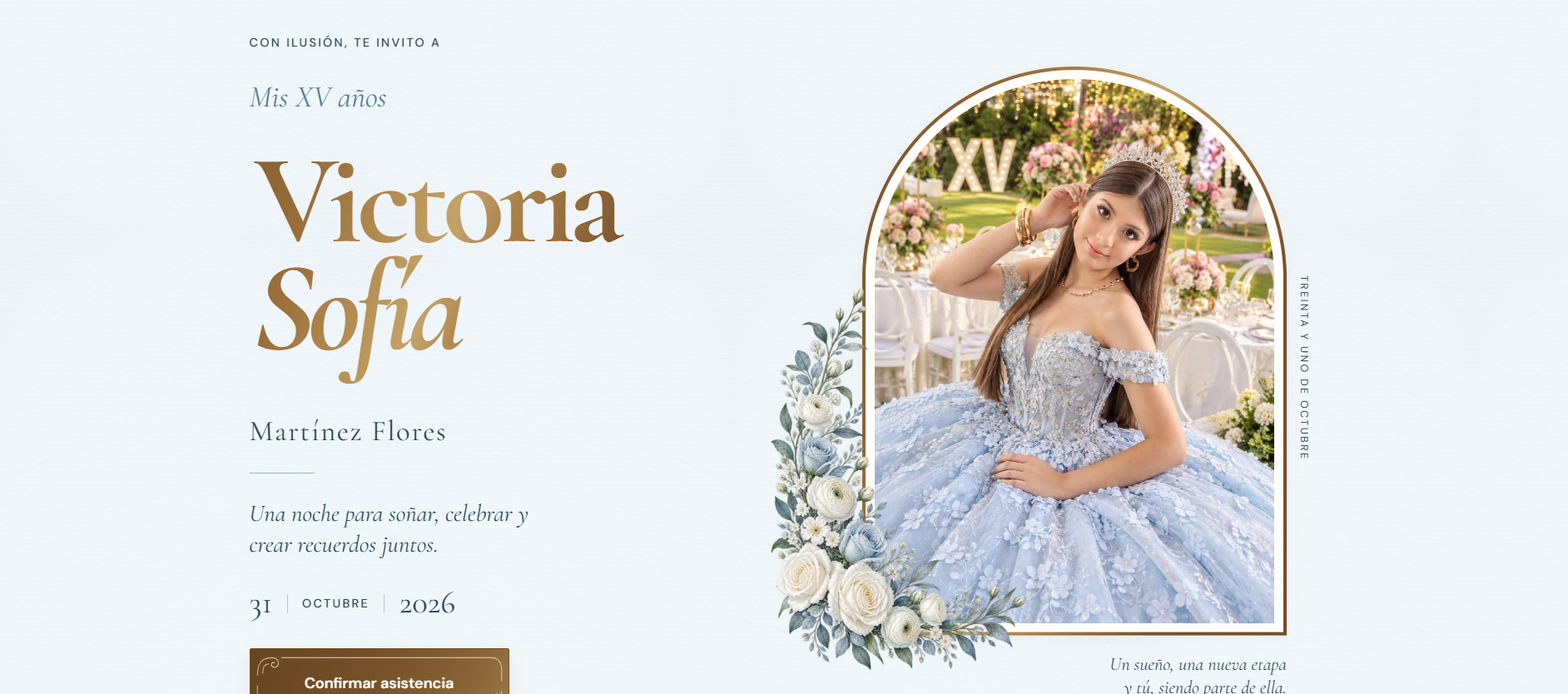 Invitación digital · Portada de escritorio